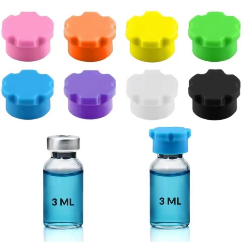 Reusable Bottle - 8Pcs Reusable Non-Slip Glass Vial Silicone