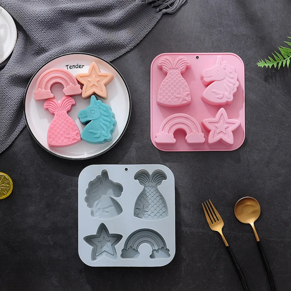4 Holes Star Rainbow Silicone  - đánh giá và giá Eco Soap