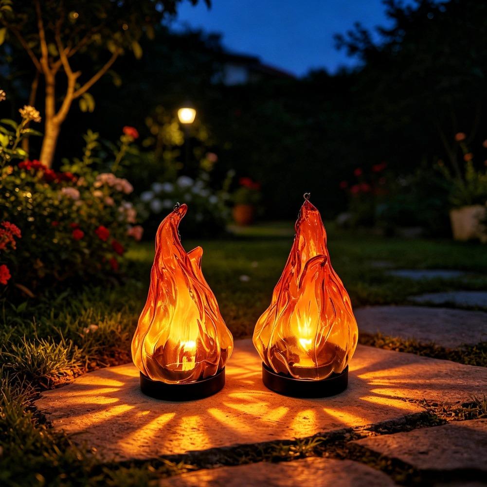 Solar Flame Hanging Lantern Li - đánh giá và giá Solar Garden Light