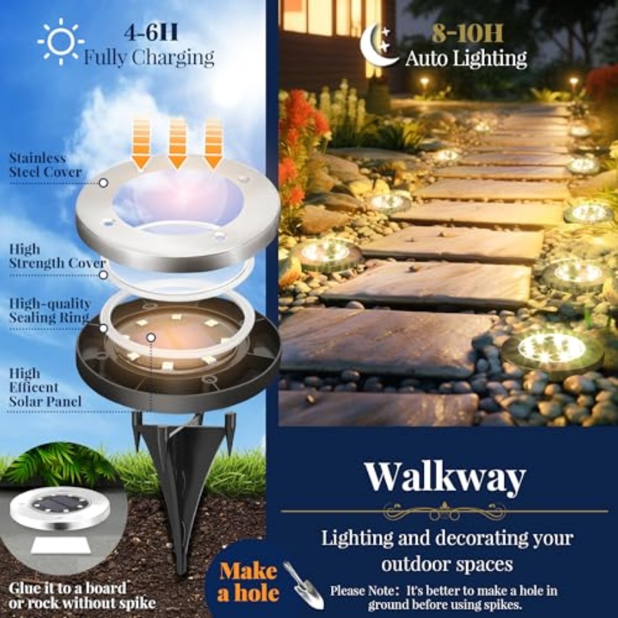 Solar Ground Lights Solar Ligh - đánh giá và giá Solar Garden Light