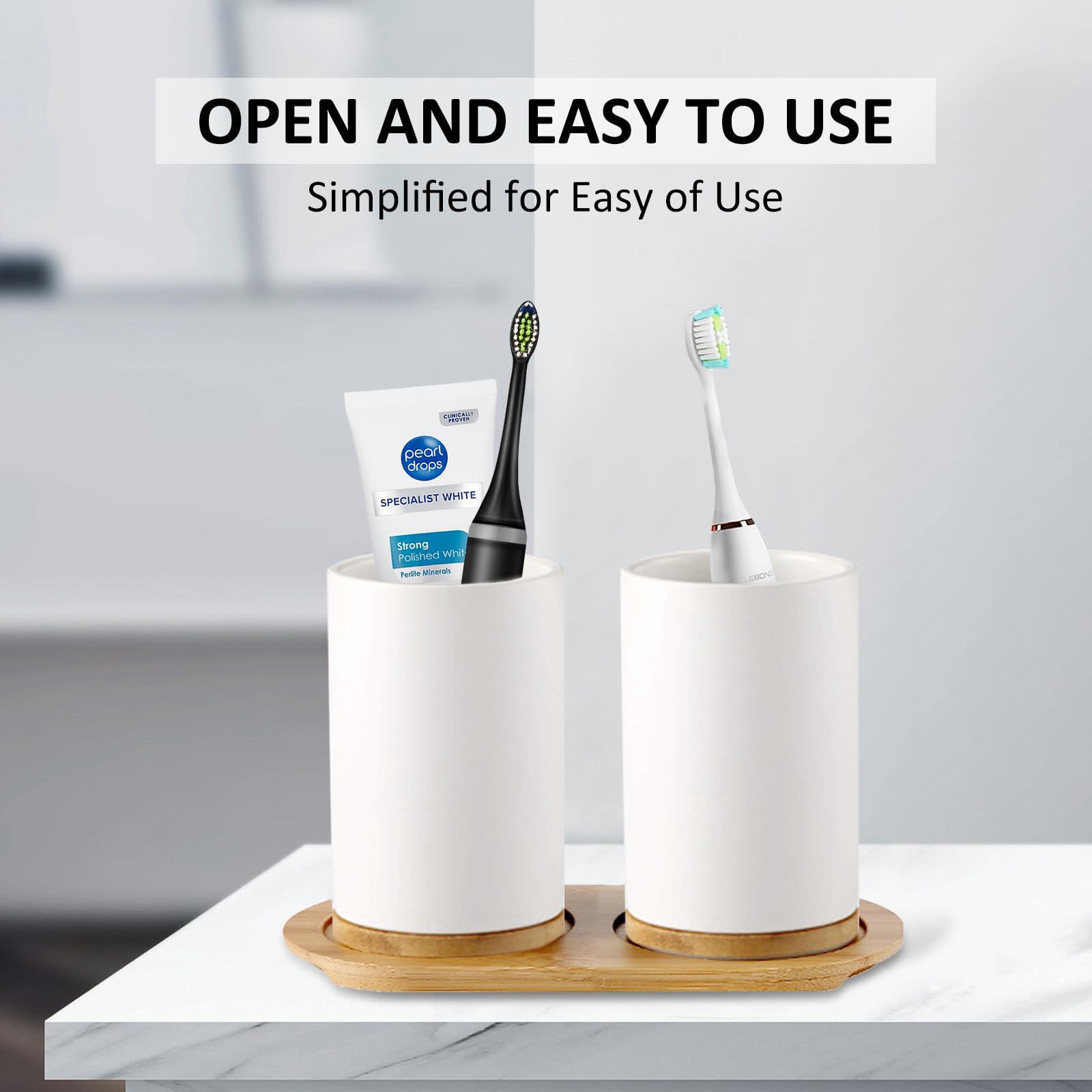 Ceramic Bathroom Set Fine Cera - đánh giá và giá Bamboo Toothbrush